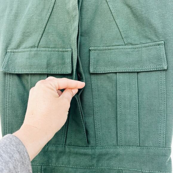 Alexander McQueen Fall Winter 18 Army Green Structured Midi Dress 38 Runway - Picture 7 of 13